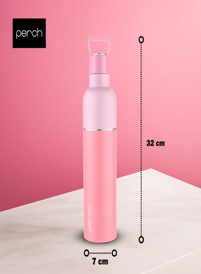 Perch Oasis thermosteel Water Bottle,Hot and Cold,Vacuum Insulated ISI Certified Flask,Steel Water Bottle for Kids | Office (Baby Pink with Pink, 760 ml) - Image 3